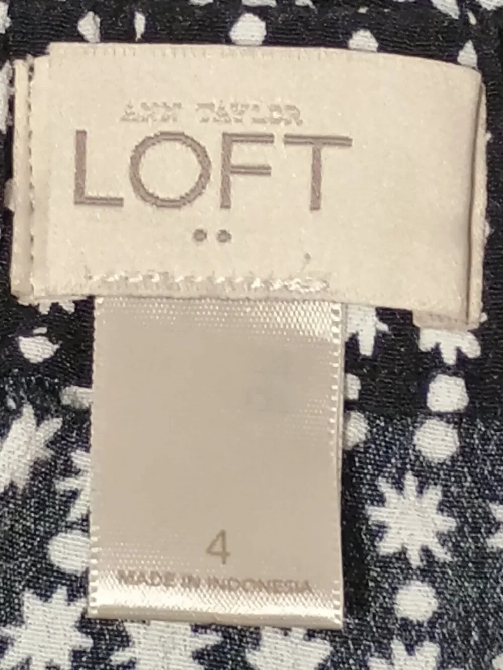 LOFT Black White Mixed Print A-Line Skirt Size 4 | Striped Geometric Mini Skirt